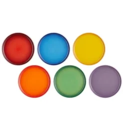 Le Creuset Coupe dinerbord ø 27 cm aardewerk regenboog 6-delig