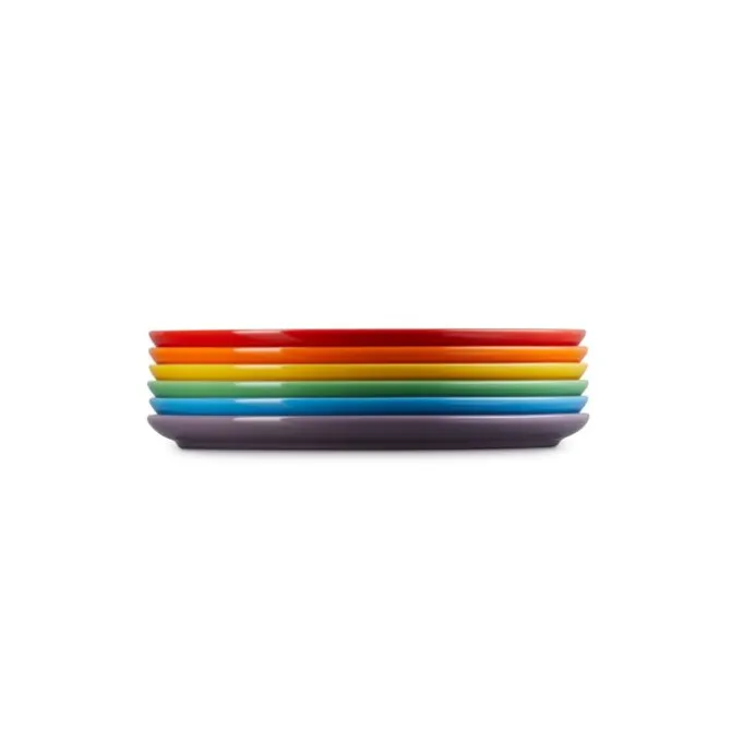 Le Creuset Coupe dinerbord ø 27 cm aardewerk regenboog 6-delig