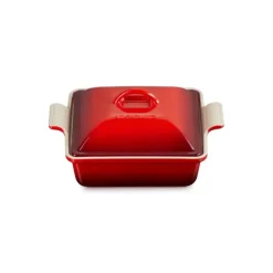 Le Creuset Heritage ovenschaal met deksel 2,4 liter aardewerk kersrood