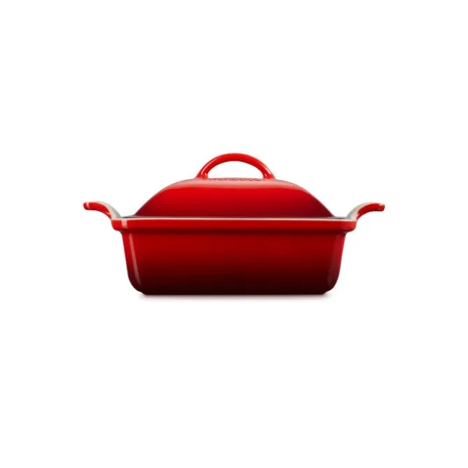 Le Creuset Heritage ovenschaal met deksel 2,4 liter aardewerk kersrood