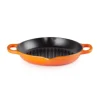 Le Creuset hoge grillplaat rond ø 25 cm gietijzer vulcanique