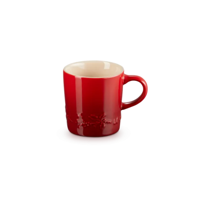 Le Creuset Holly Collectie mok 350 ml aardewerk kersrood