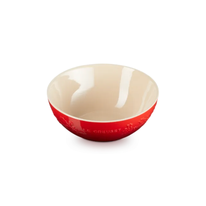 Le Creuset Holly Collectie serveerschaal ø 25 cm aardewerk kersrood