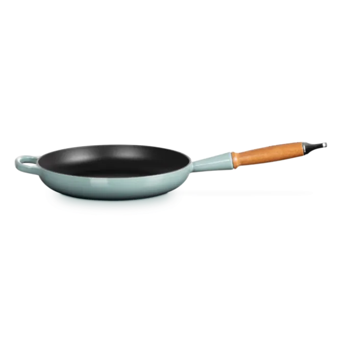 Le Creuset koekenpan rond met open greep ø 26 cm gietijzer Sea Salt