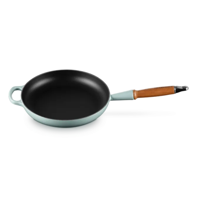 Le Creuset koekenpan rond met open greep ø 26 cm gietijzer Sea Salt