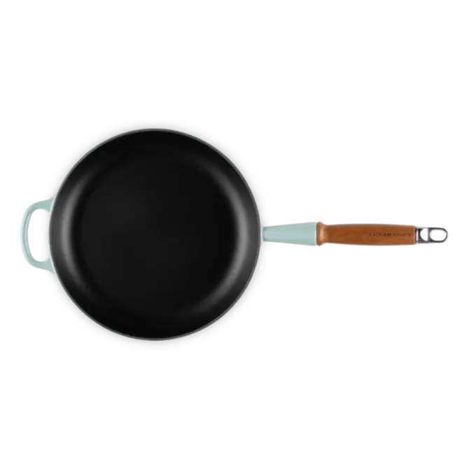 Le Creuset koekenpan rond met open greep ø 26 cm gietijzer Sea Salt