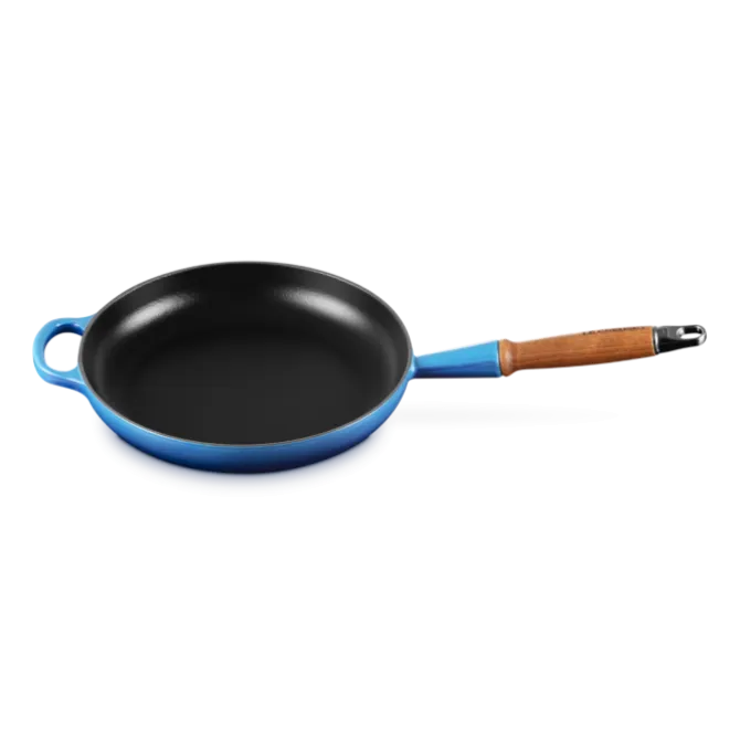 Le Creuset koekenpan rond met open greep ø 26 cm gietijzer Azure