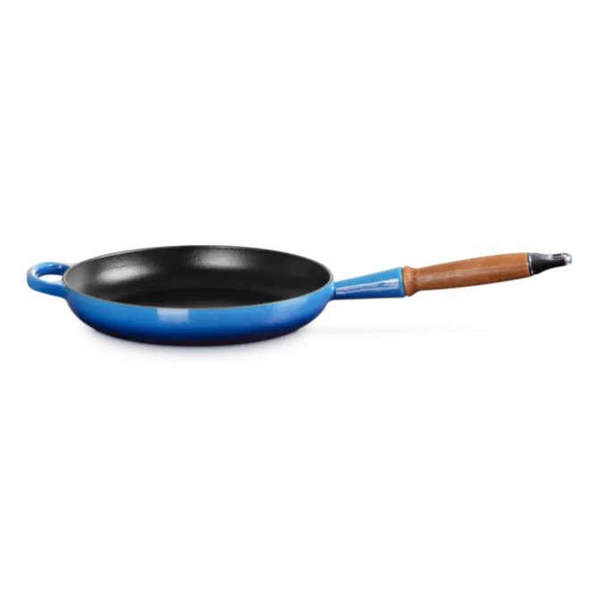 Le Creuset koekenpan rond met open greep ø 26 cm gietijzer Azure