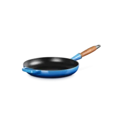 Le Creuset koekenpan rond met open greep ø 26 cm gietijzer Azure