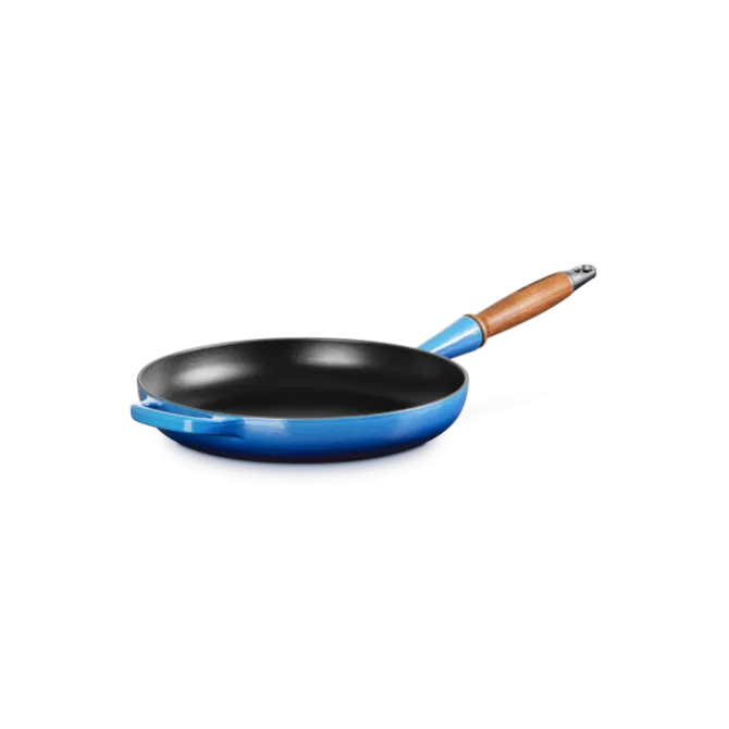 Le Creuset koekenpan rond met open greep ø 26 cm gietijzer Azure