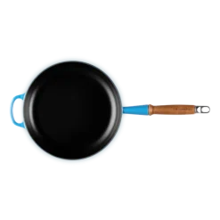 Le Creuset koekenpan rond met open greep ø 26 cm gietijzer Azure