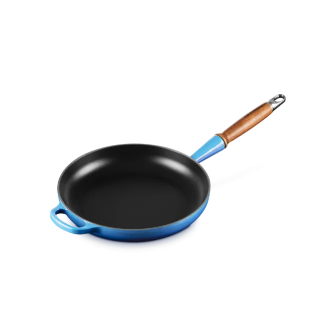 Le Creuset koekenpan rond met open greep ø 26 cm gietijzer Azure