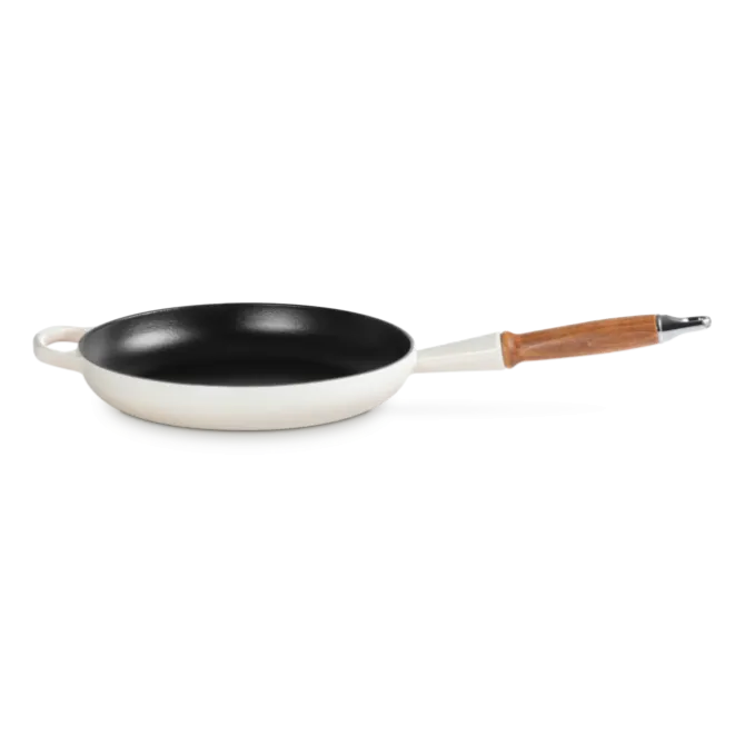 Le Creuset koekenpan rond met open greep ø 26 cm gietijzer Meringue