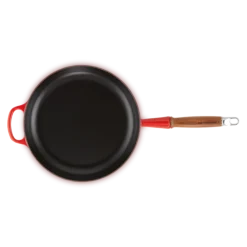 Le Creuset koekenpan rond met open greep ø 28 cm gietijzer kersrood