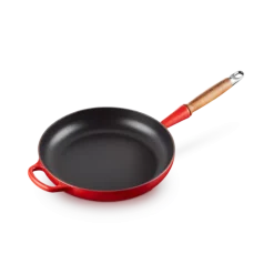 Le Creuset koekenpan rond met open greep ø 28 cm gietijzer kersrood