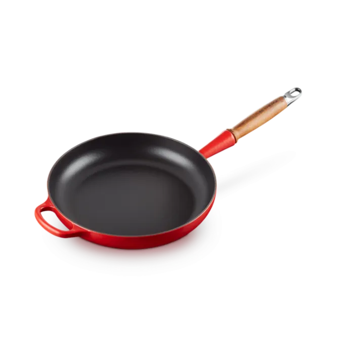Le Creuset koekenpan rond met open greep ø 28 cm gietijzer kersrood