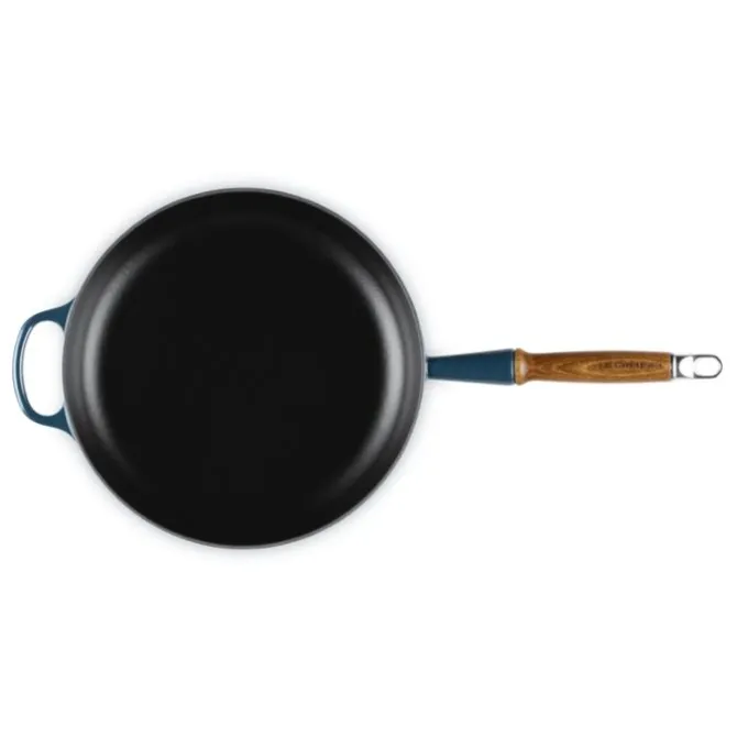Le Creuset koekenpan rond met open greep ø 28 cm gietijzer Nuit