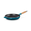 Le Creuset koekenpan rond met open greep ø 28 cm gietijzer deep teal