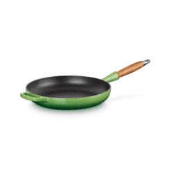Le Creuset koekenpan rond met open greep ø 28 cm gietijzer bamboo