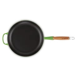 Le Creuset koekenpan rond met open greep ø 28 cm gietijzer bamboo