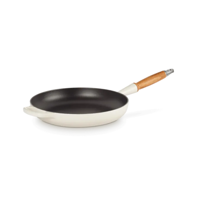Le Creuset koekenpan rond met open greep ø 28 cm gietijzer meringue