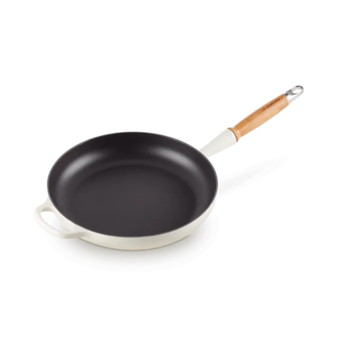 Le Creuset koekenpan rond met open greep ø 28 cm gietijzer meringue