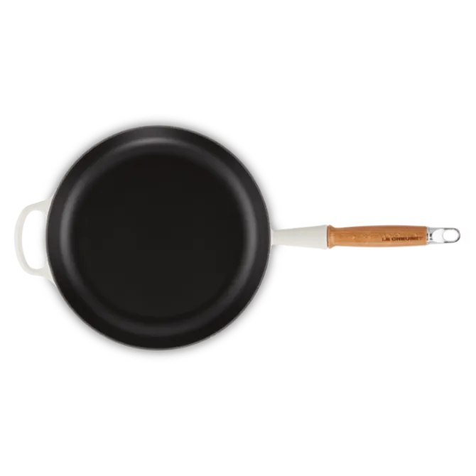 Le Creuset koekenpan rond met open greep ø 28 cm gietijzer meringue