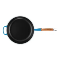 Le Creuset koekenpan rond met open greep ø 28 cm gietijzer Azure