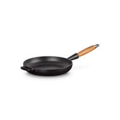 Le Creuset koekenpan rond met open greep ø 24 cm gietijzer zwart