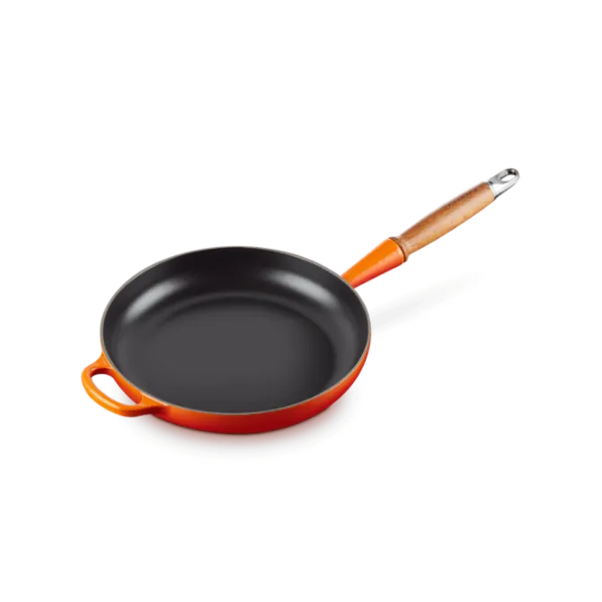 Le Creuset koekenpan rond met open greep ø 26 cm gietijzer vulcanique
