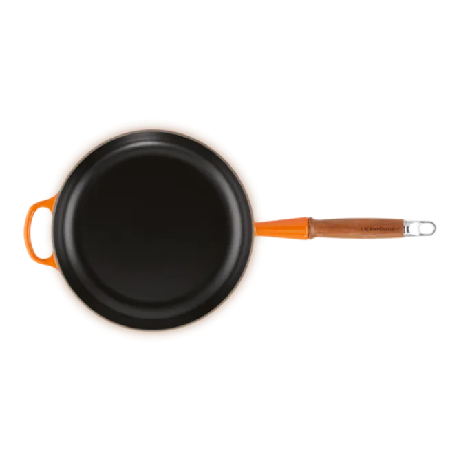 Le Creuset koekenpan rond met open greep ø 26 cm gietijzer vulcanique