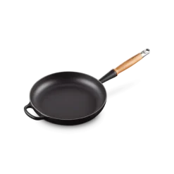 Le Creuset koekenpan rond met open greep ø 26 cm gietijzer mat zwart