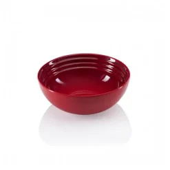 Le Creuset kom ø 16 cm aardewerk kersrood