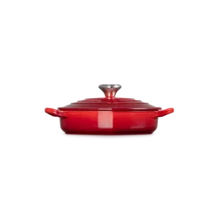 Le Creuset lage braadpan hartvormig ø 20 cm gietijzer kersrood