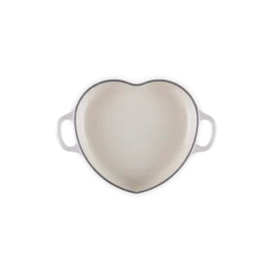 Le Creuset lage braadpan hartvormig ø 20 cm gietijzer Shell Pink