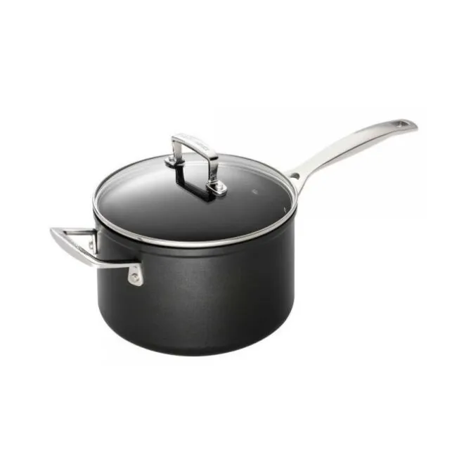 Le Creuset Les Forgées steelpan met glasdeksel 3,8 liter ø 20 cm aluminium