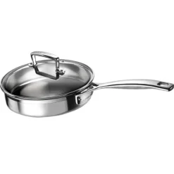 Le Creuset Magnetik sauteerpan met pocheerinzet ø 20 cm rvs