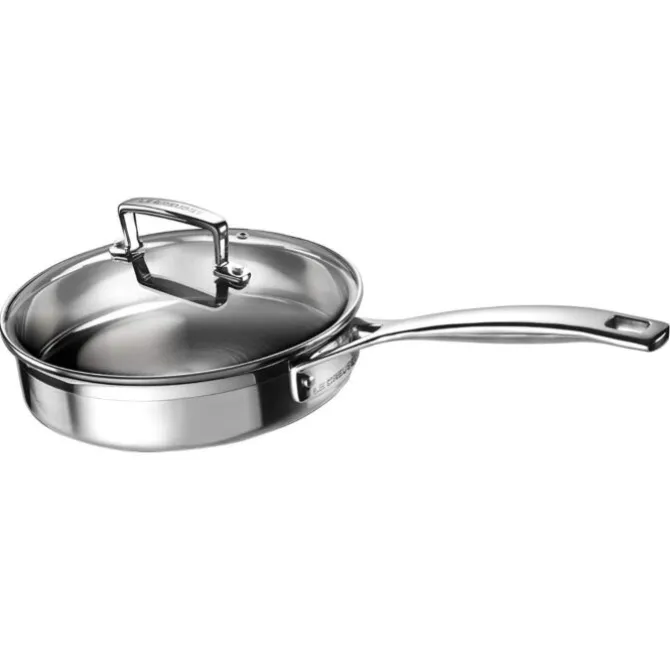 Le Creuset Magnetik sauteerpan met pocheerinzet ø 20 cm rvs