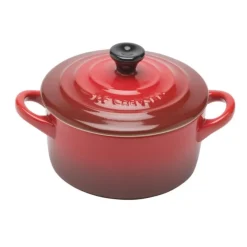 Le Creuset minipan ø 10 cm aardewerk kersrood