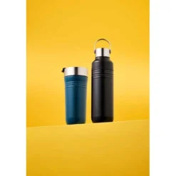 Le Creuset On The Go drinkfles 500 ml rvs mat zwart