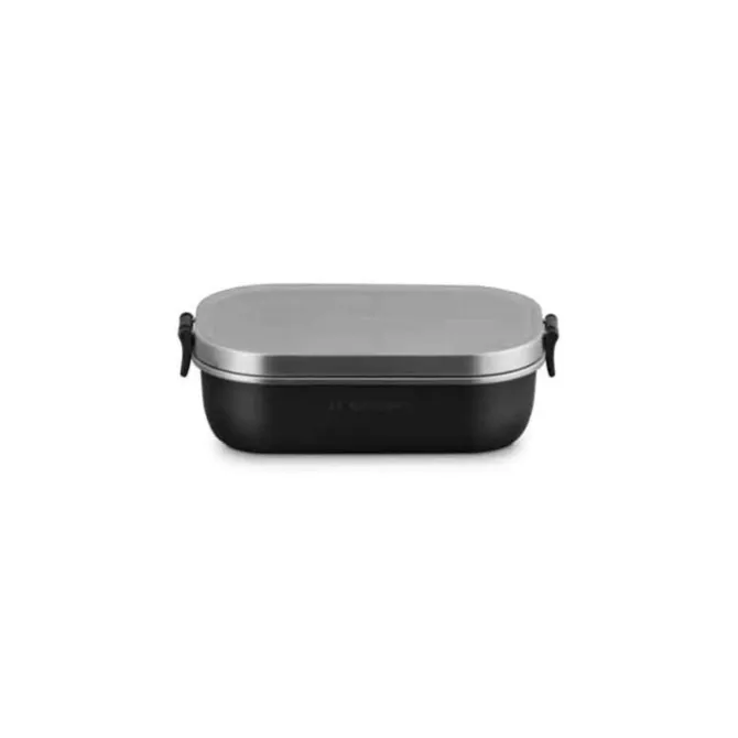 Le Creuset On The Go lunchbox 900 ml rvs mat zwart