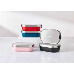 Le Creuset On The Go lunchbox 900 ml rvs Deep Teal
