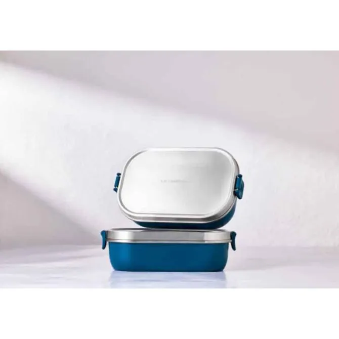 Le Creuset On The Go lunchbox 900 ml rvs Deep Teal