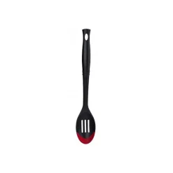 Le Creuset opscheplepel met gleuf 34 cm silicone kersrood