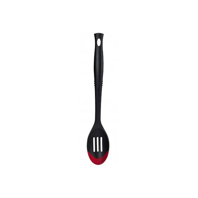 Le Creuset opscheplepel met gleuf 34 cm silicone kersrood