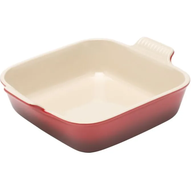 Le Creuset ovenschaal vierkant 23 cm aardewerk kersrood