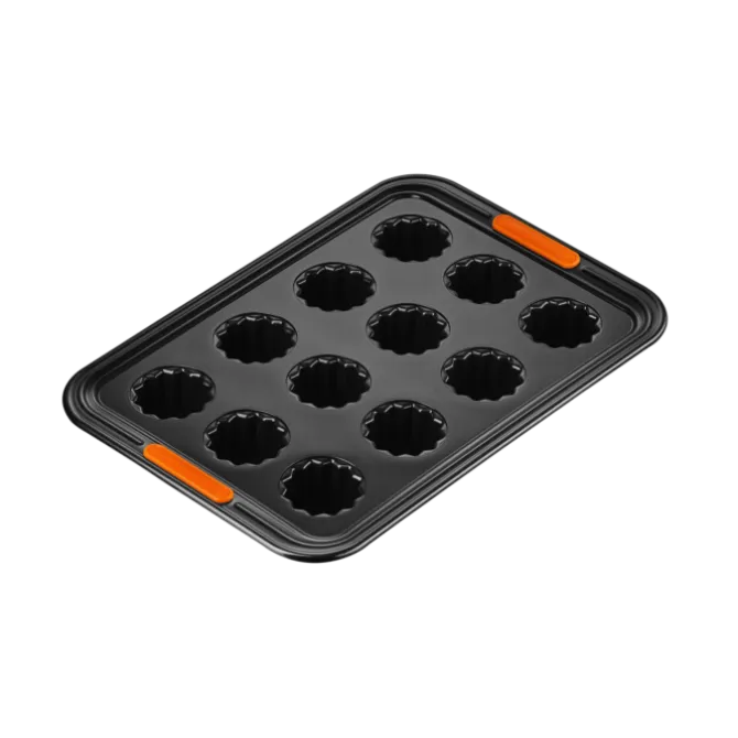 Le Creuset Pâtiliss bakvorm voor 12 cannelés staal zwart