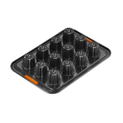 Le Creuset Pâtiliss bakvorm voor 12 cannelés staal zwart