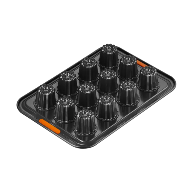 Le Creuset Pâtiliss bakvorm voor 12 cannelés staal zwart