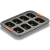 Le Creuset Pâtiliss bakvorm voor 8 mini-cakes staal zwart